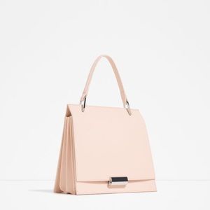 ZARA mini city embossed light pink